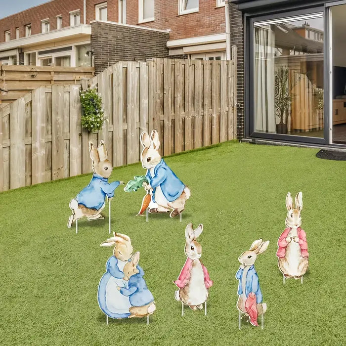 Easter Bunny Yard Decoration 6pcs Set