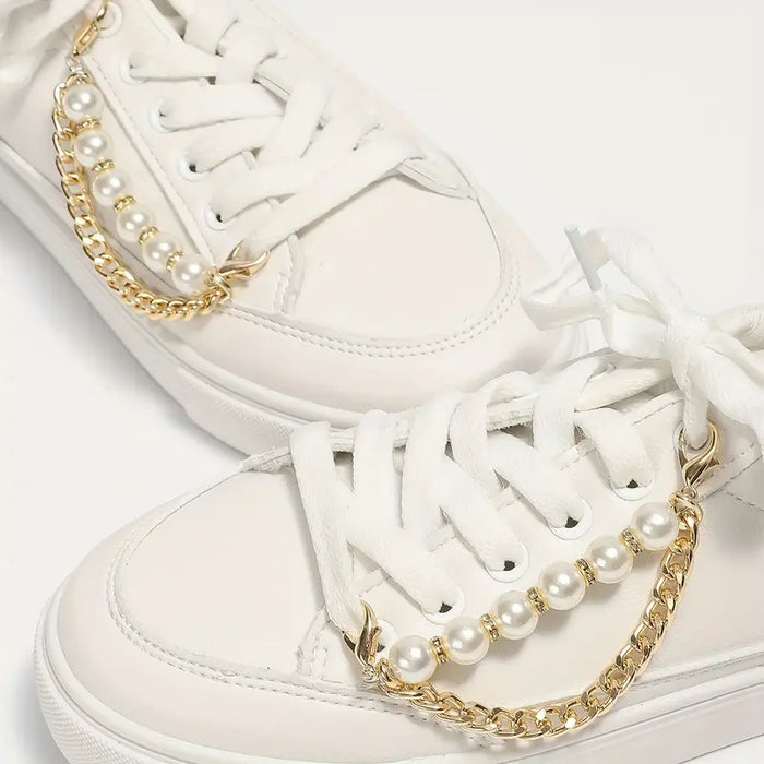 Pearl Shoe Link Chains – 1 Pair