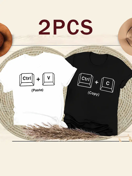 "Copy & Paste" Black & White Duo T-Shirts