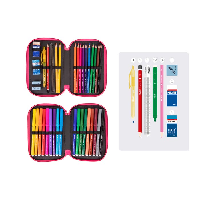 Double Decker Pencil Case Roller Special Series - Pink