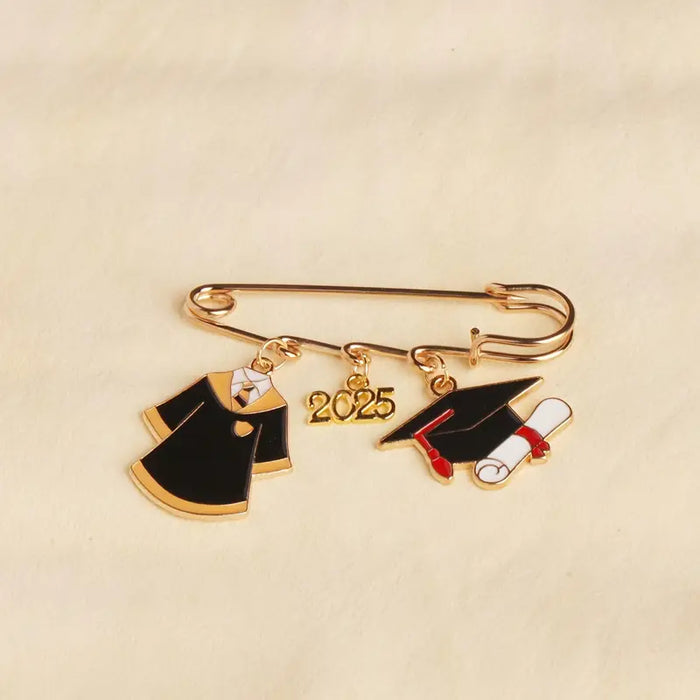 Graduation Themed Brooch Pin