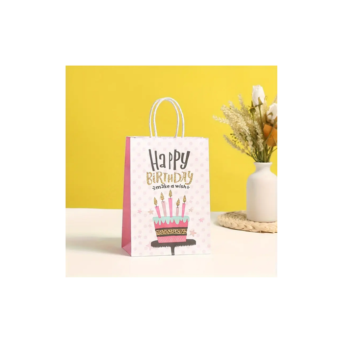 Cartoon Printed Kraft Paper Gift Bag-8 pcs