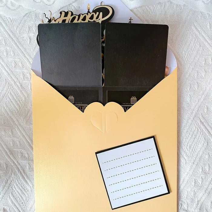 Black & Gold Birthday 3D Pop-up Card Set