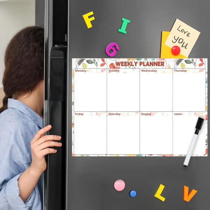 Floral Magnetic Whiteboard Planner