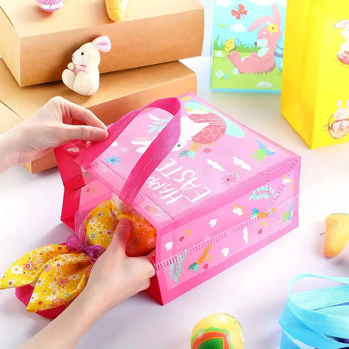 Easter Bunny Basket Bags 6pcs Set