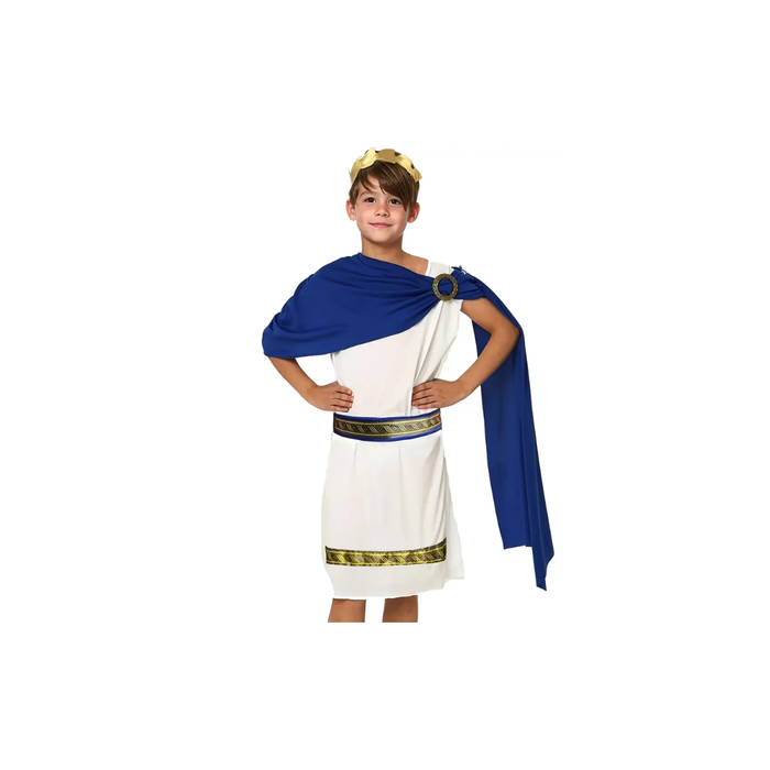 Boys’ Roman & Greek Prince Costume – Blue & Gold