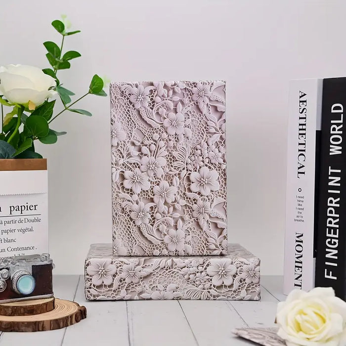 White Lace Floral Wrapping Paper