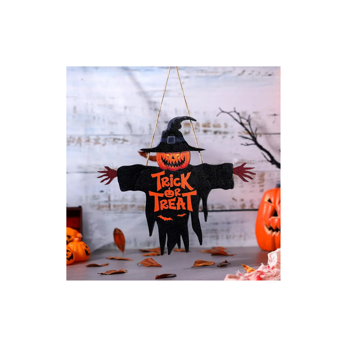 Halloween Trick or Treat Wood Hanging Decoration