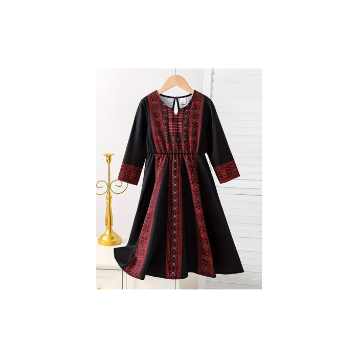 Girls’ Palestinian Retro Ethnic Style Dress فستان بناتي فلسطيني