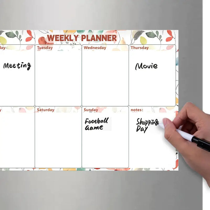 Floral Magnetic Whiteboard Planner