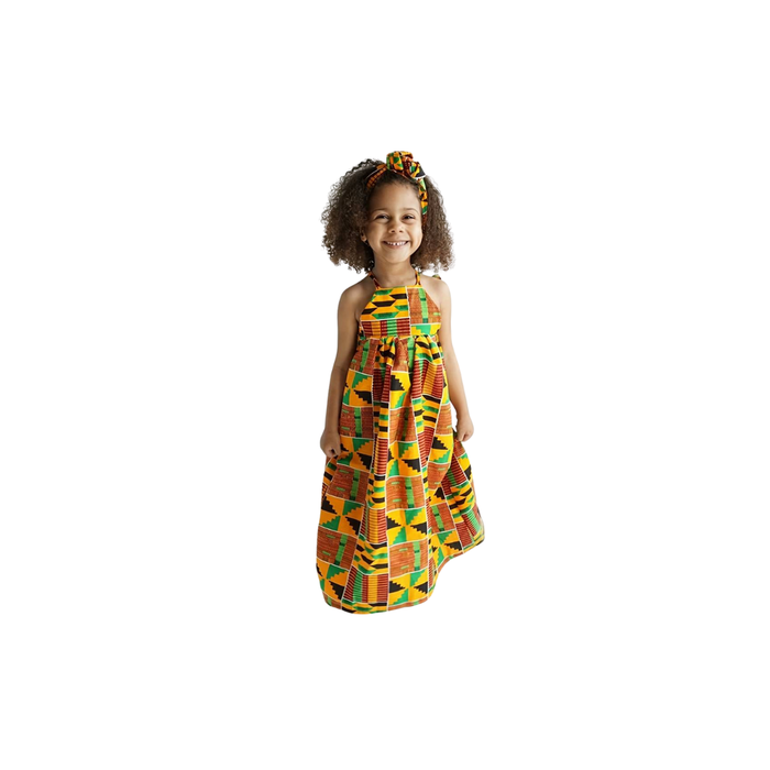 Girls’ African Bohemian Sleeveless Dress 5-6 years