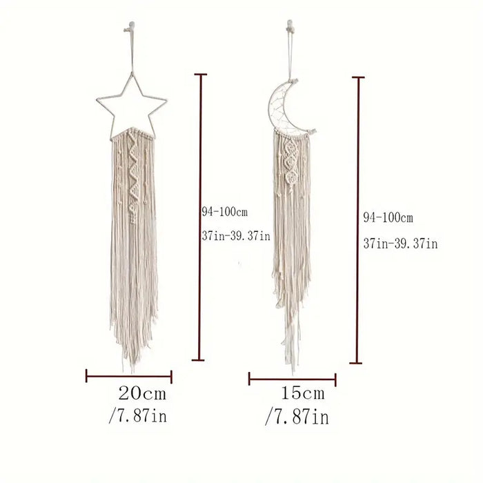 Celestial Moon & Star Dreamcatcher Set