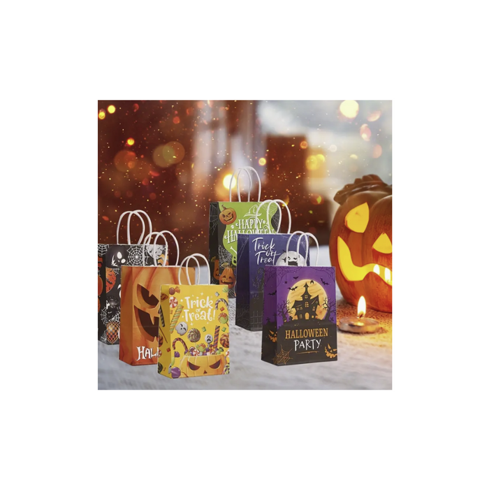 6 pcs Halloween Gift Bags 6 أكياس هدايا هالوين