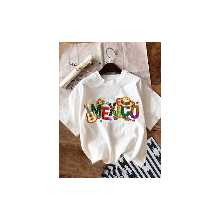 Mexico White Graphic T-Shirt
