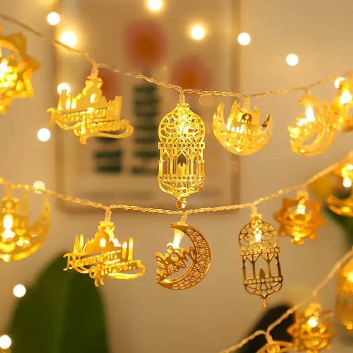 Golden Glow Ramadan String Lights
