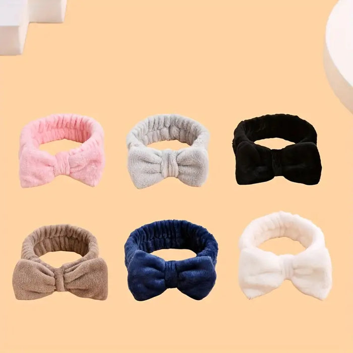 Plush Bow Beauty Headband