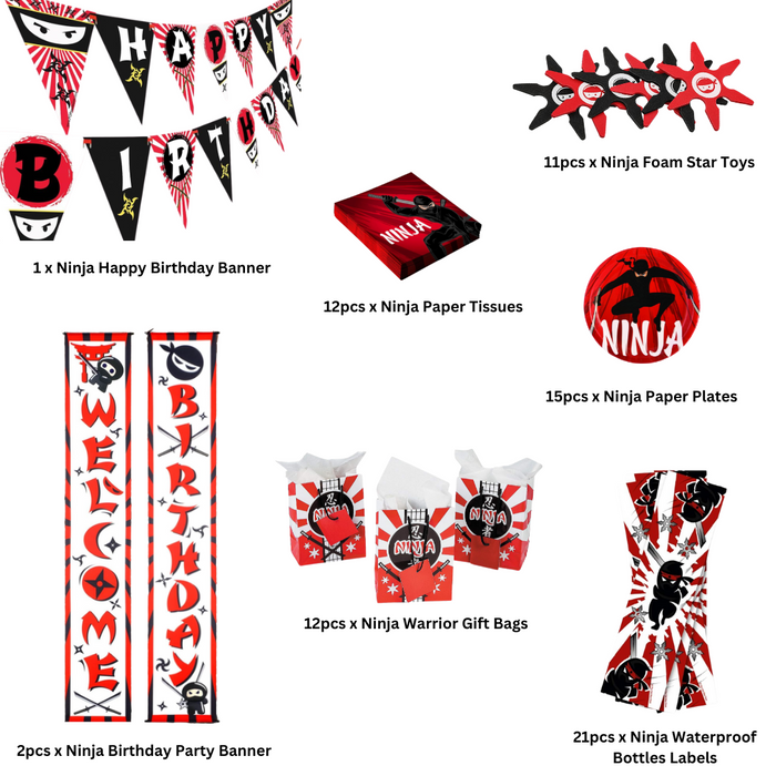 Ultimate Ninja Birthday Party Set