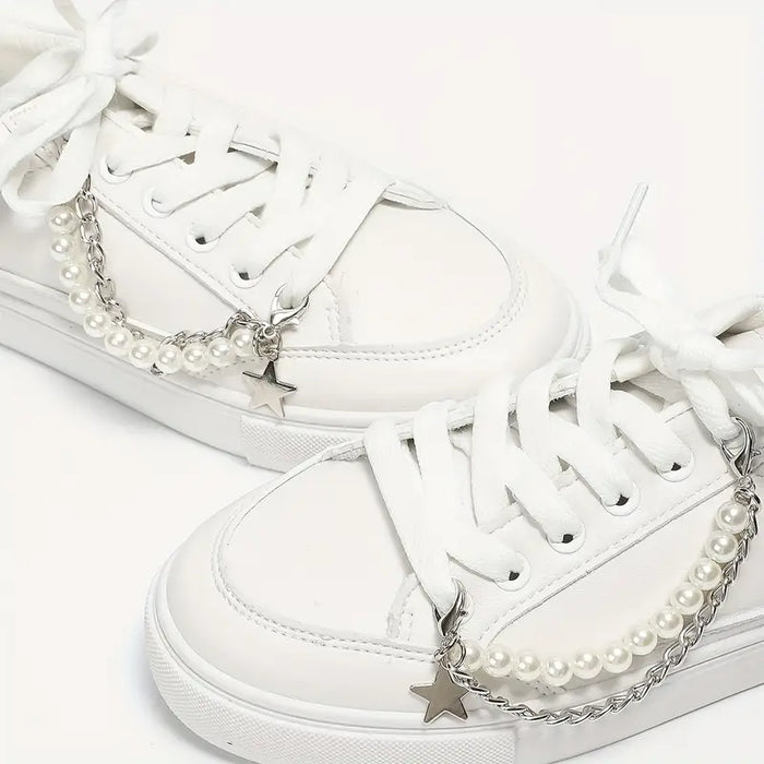 Pearl Star Shoe Link Chains – 1 Pair