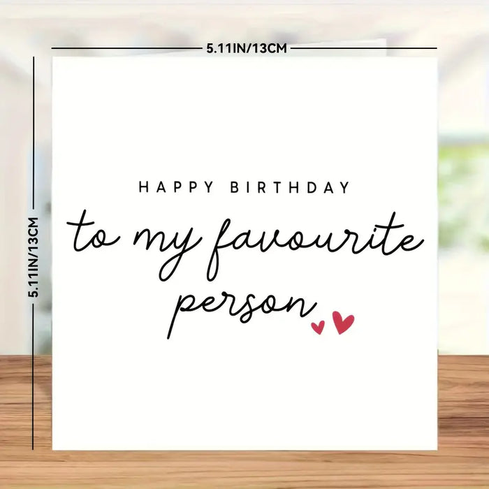 "To My Favorite Person" Birthday Card