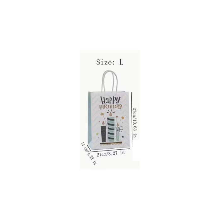 Cartoon Printed Kraft Paper Gift Bag-8 pcs