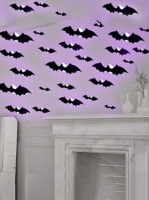 3D LED Bat Wall Stickers 12pcs