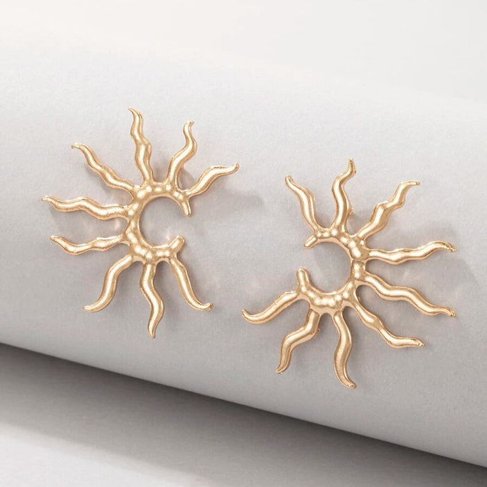 Half-Sun Design Earrings