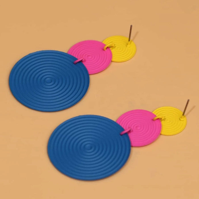 Tiered Disc Shaped Earrings