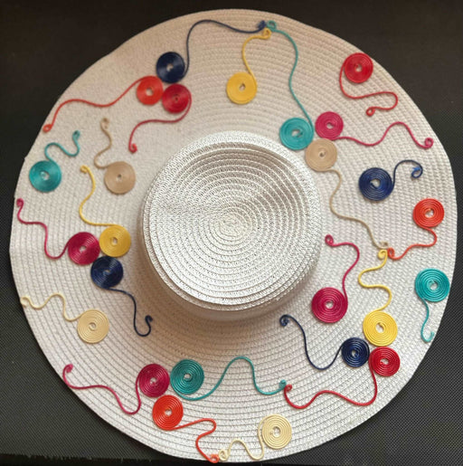 Colorful Coil Decor Sun Hat