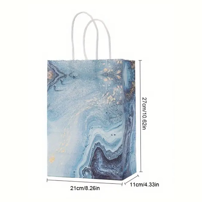 Marble Kraft Gift Bag with Handle