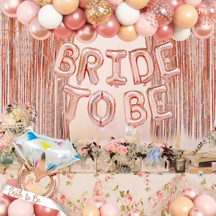 Rose Gold Bridal Shower Decoration Set