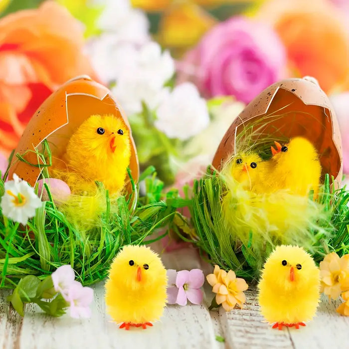 Easter Charm Mini Yellow Chicks 12pcs Set