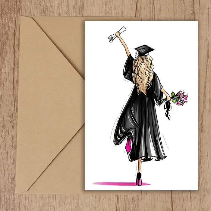 Floral Elegant Graduation Card