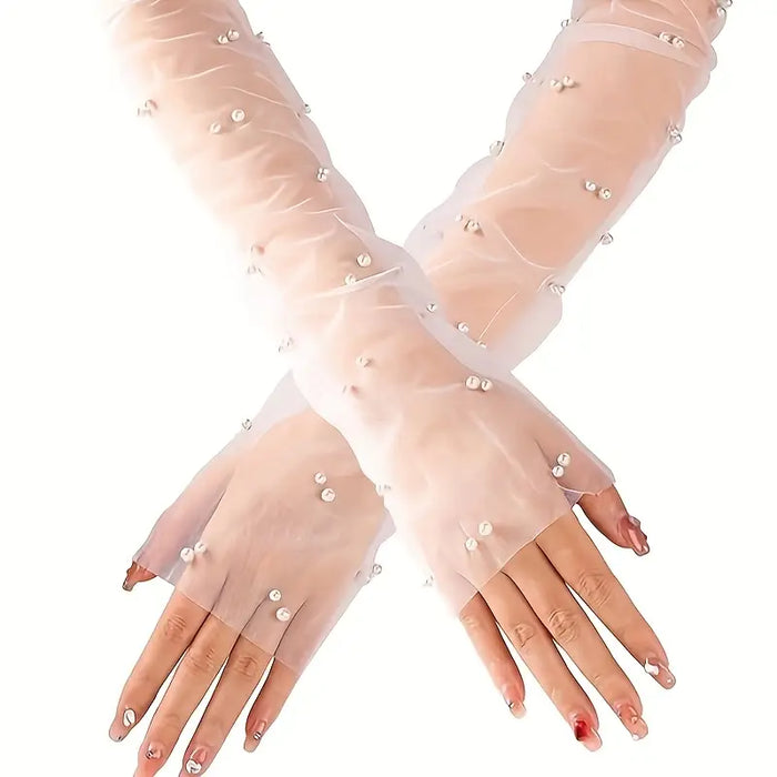 Pearl Elegance Bridal Gloves
