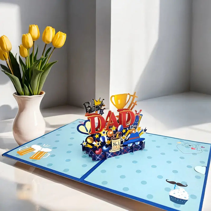 World's No. 1 Dad 3D Pop-Up Card