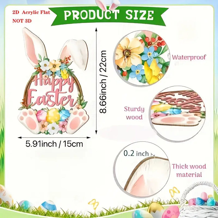 Happy Easter Bunny Hanging Ornament