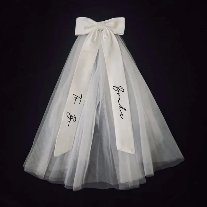 "Bride to Be" Bow Veil