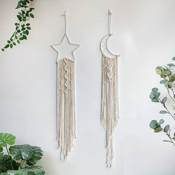 Celestial Moon & Star Dreamcatcher Set