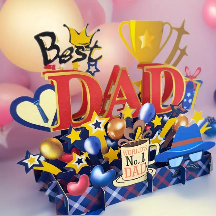 World's No. 1 Dad 3D Pop-Up Card