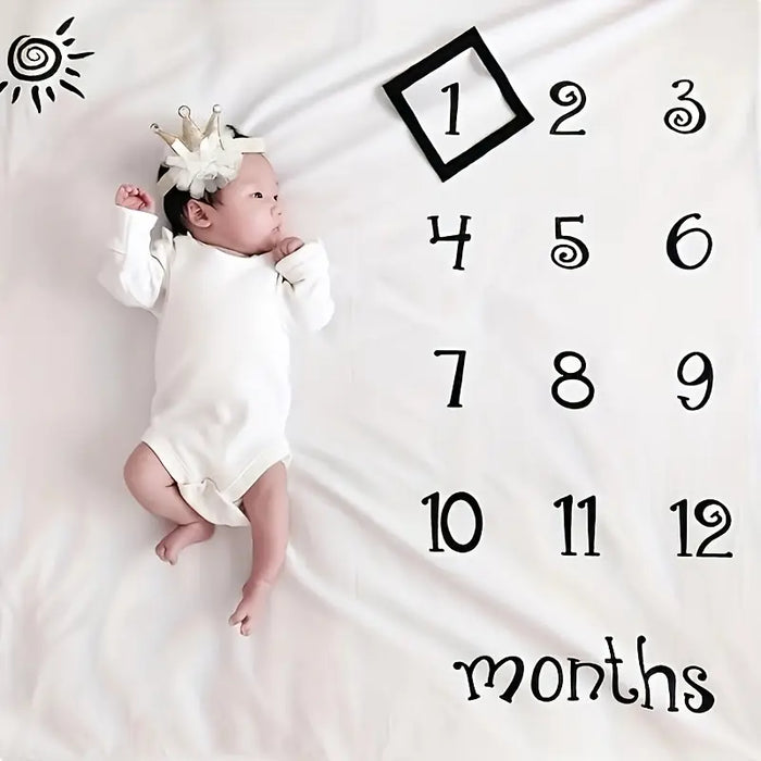 Baby Milestone Blanket – Monthly Growth Tracker