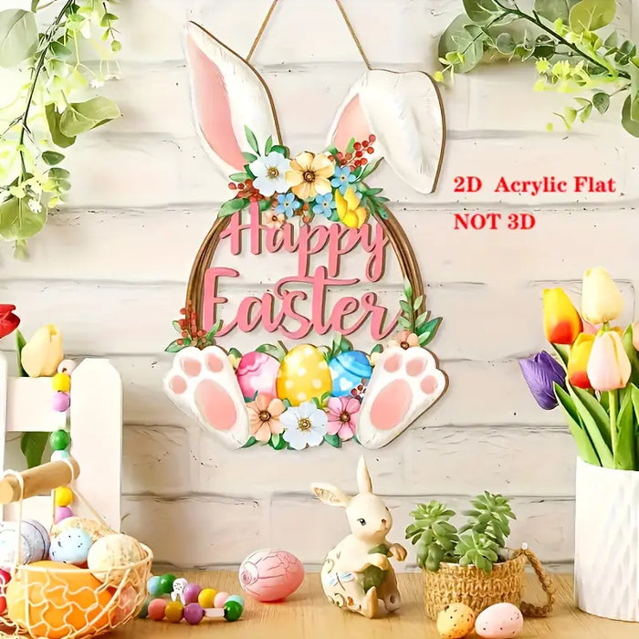 Happy Easter Bunny Hanging Ornament