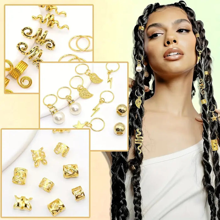 Golden Charm Hair Accessories 80pcs Set