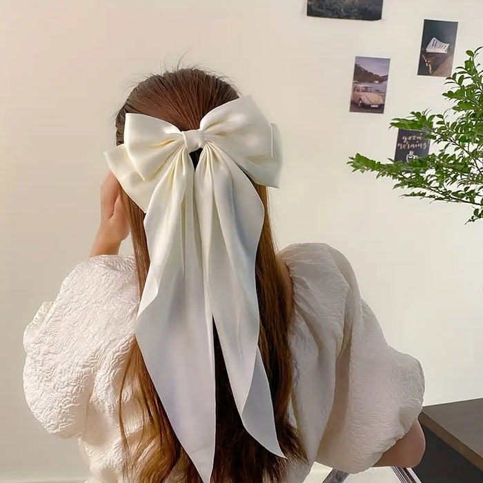 White Butterfly Bow Hair Clip