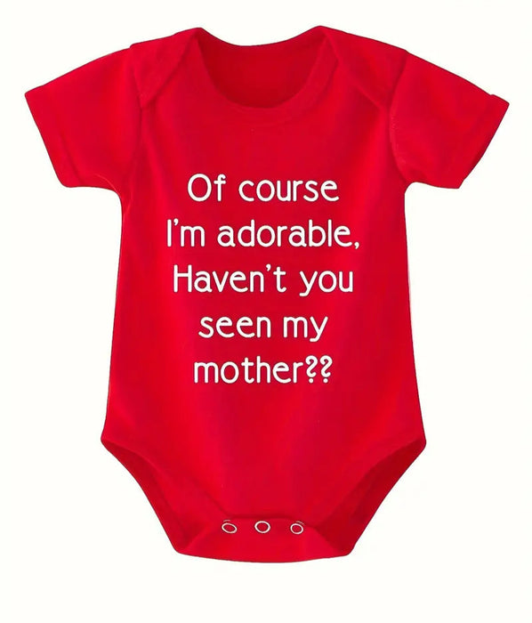 "Adorable Like Mom" Red Bodysuit
