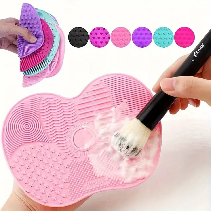 Apple-Shaped Silicone Brush Cleaning Mat