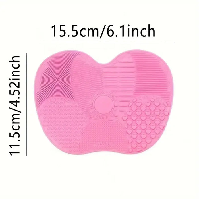 Apple-Shaped Silicone Brush Cleaning Mat
