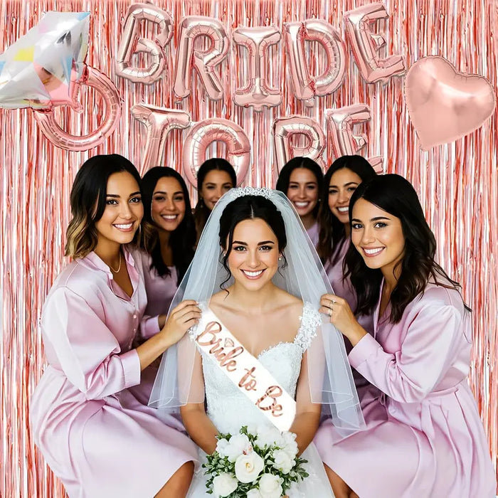 Rose Gold Bridal Shower Decoration Set