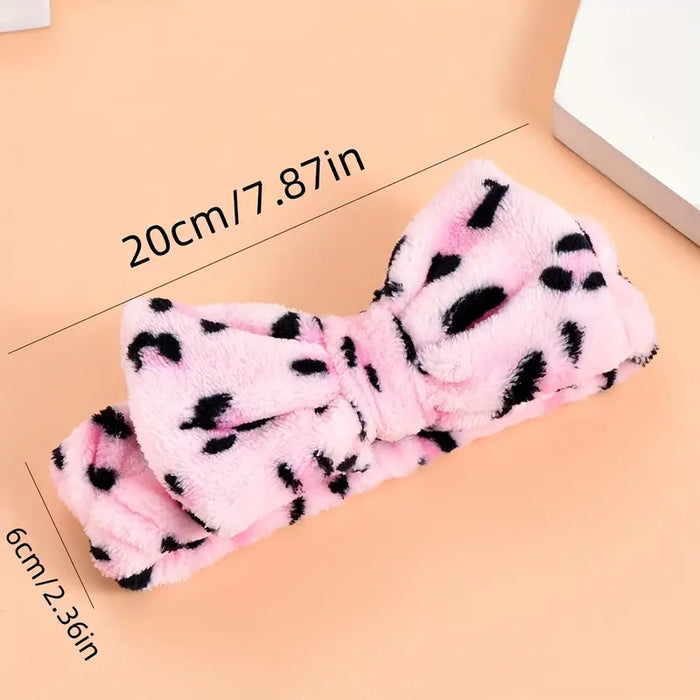 Plush Bow Beauty Headband