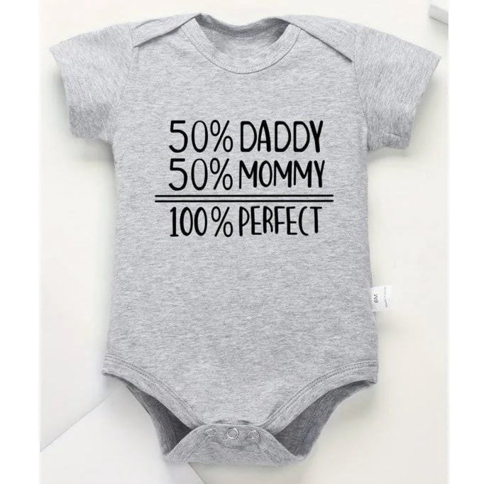"100% Perfect" Cozy Baby Bodysuit