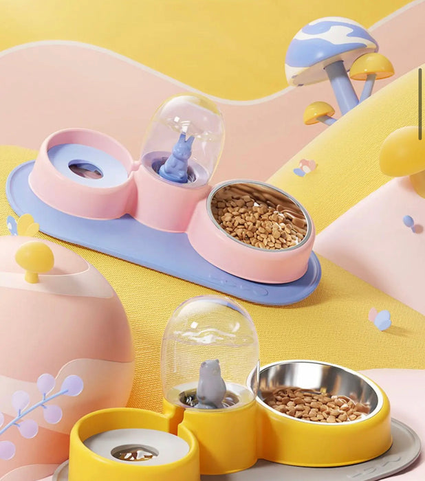 Pet Automatic Water dispenser & Food bowl