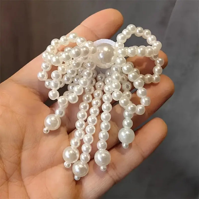 Pearl Bow Shoe Clips – 1 Pair